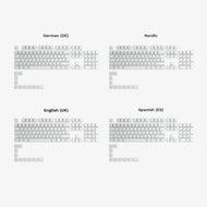 GPBT Arctic White keycaps ISO language variant kits