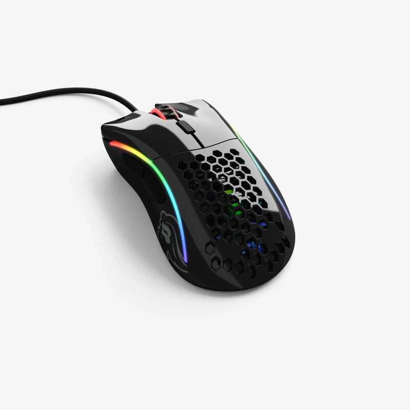 Model D Minus Wired in Glossy Black back angle view