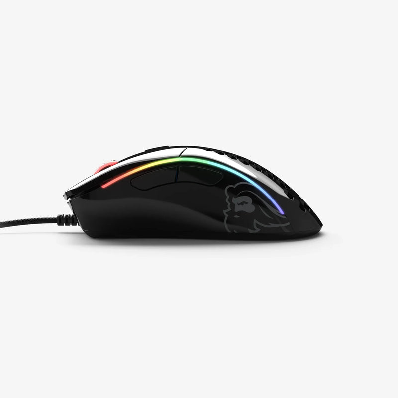 Model D Minus Wired in Glossy Black side view