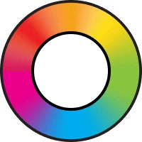 a circular rainbow colored circle