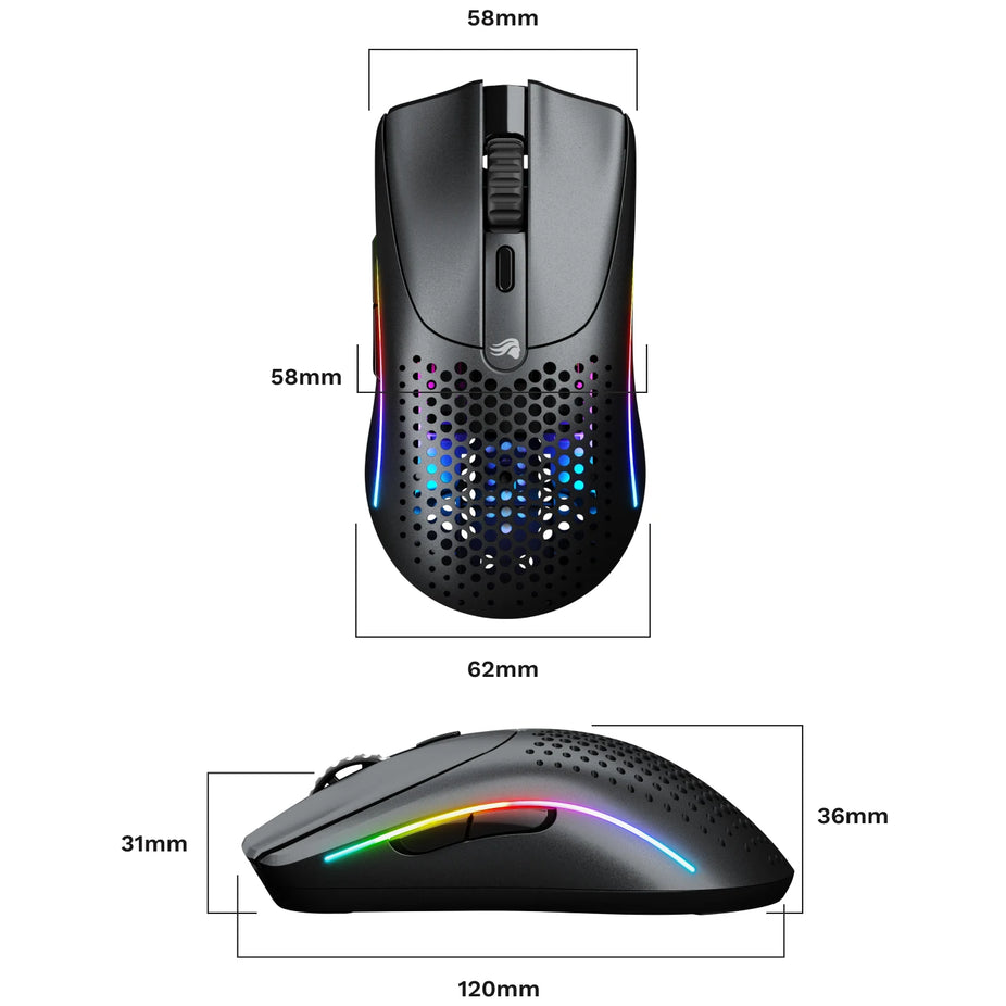 עכבר גיימינג אלחוטי Model O 2 Mini Wireless מבית Glorious