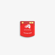 Red Glorious V3 mice ExtraLife Battery Pack top down view