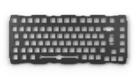 GMMK PRO Black Aluminum Switch Plate in ISO layout, top down view