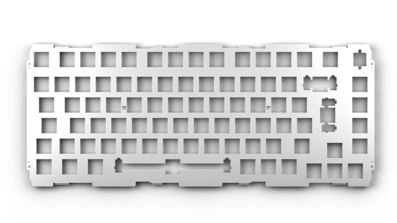 GMMK PRO Aluminum Switch Plate in ISO layout, top down view