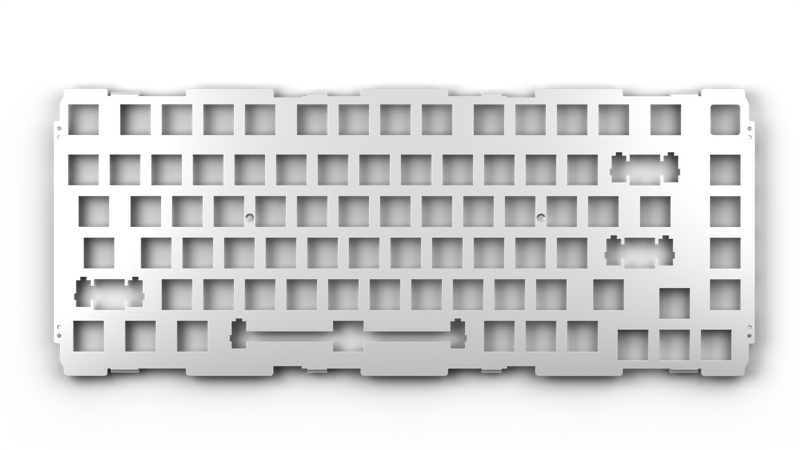 GMMK PRO Aluminum Switch Plate in ANSI layout, top down view