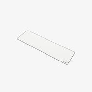 Stitched Cloth Mousepad Extended in White angle view