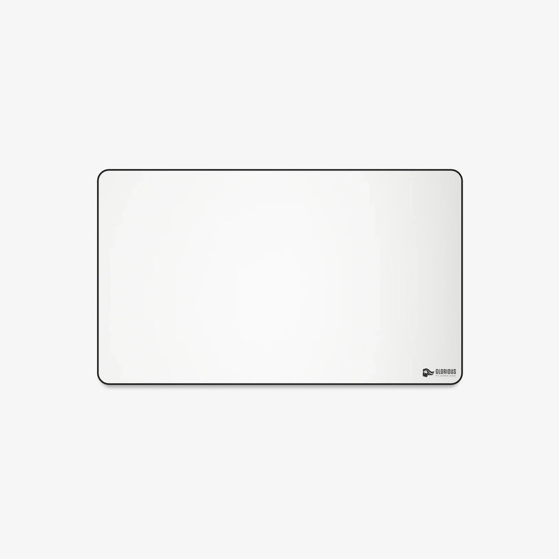 Stitched Cloth Mousepad XL Extended in White top view