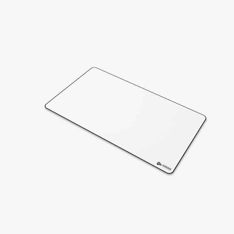 Stitched Cloth Mousepad XL Extended in White angle view