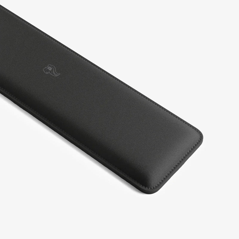 Close up of the logo on the Padded Wrist Rest