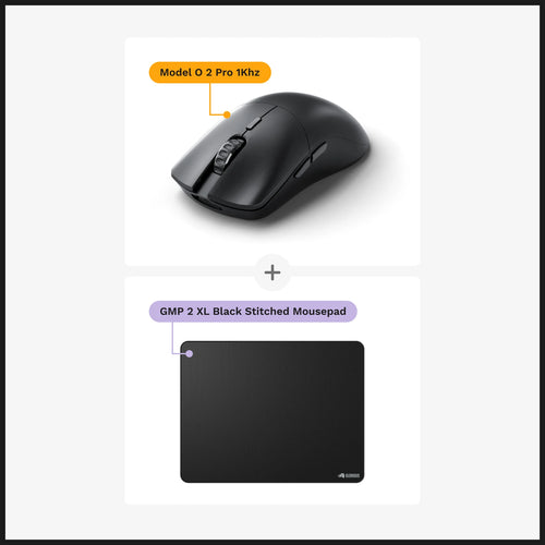 Model O 2 PRO 1k Mouse + GMP 2 Stitched Cloth XL Mouse Pad